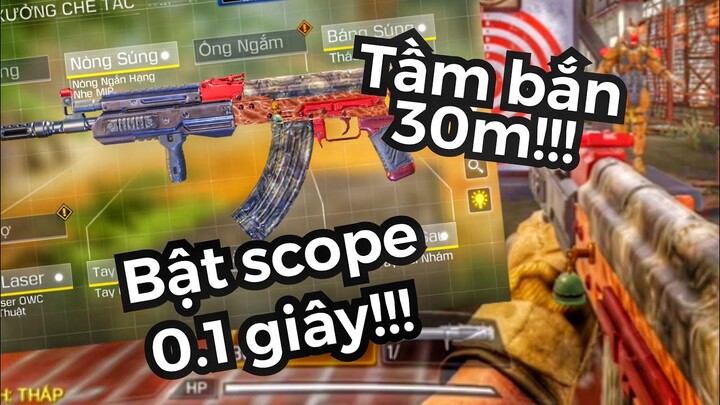 Call of duty mobile | AK Cụ Hồ bật scope 0.1s | build súng 4#