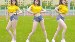 Thật trẻ trung! Quần short denim mùa hè khiêu vũ trên sân chơi trong khuôn viên trường