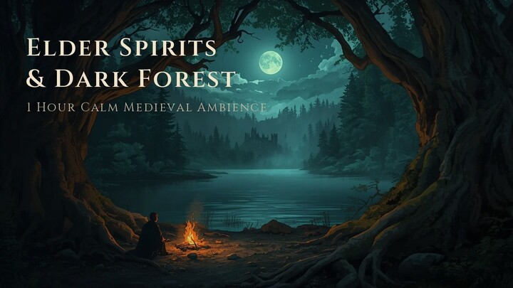 Elder Spirits & Dark Forests 🌲 1 Hour of Calm Medieval Fantasy Ambience