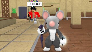 Making TOXIC TEAMERS RAGE QUIT as a MOUSE..(Murder Mystery 2)