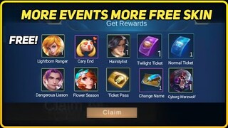 MORE EVENTS! MORE FREE SKIN/BOARDER/REWARDS/EMOTE 2021 NEW EVENT MOBILE LEGENDS BANG