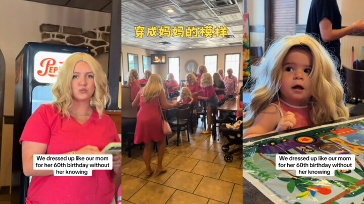 Dressed up as Mom to celebrate her birthday 🎂🤣