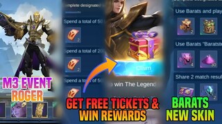 M3 Event Roger | Get 30 Extra Free Tokens Lancelot Event | Baratstein Event | MLBB