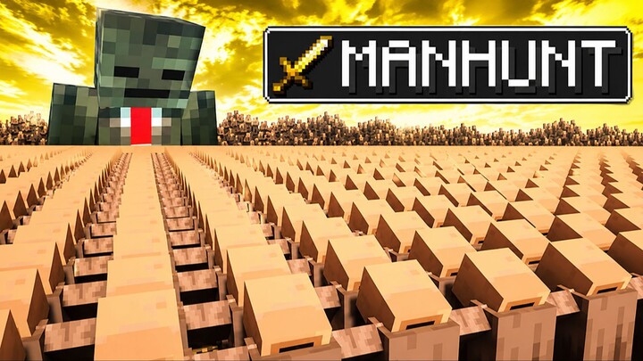 I Survived a 1,000,000 Villager Manhunt in Minecraft! 😱