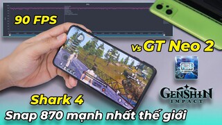 Snap 870 mạnh nhất thế giới! Test game cực nặng trên Black Shark 4, so sánh với Realme GT Neo 2!