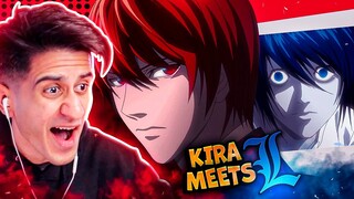 Kira and L Come Face to Face in Death Note