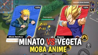 Minato Dibuat Turu Melawan Vegeta - Moba Anime