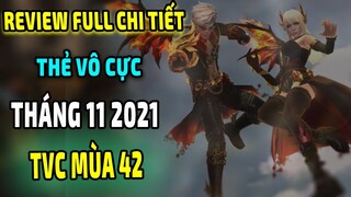 Review Full Chi Tiết Thẻ Vô Cực Tiếp Theo Thẻ Vô Cực Tháng 11 TVC Mùa 42 TVC Mùa Sau || Free Fire