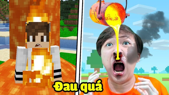 Minecraft VinhMC Thấy Lava Ngoài Đời Đáng Sợ Quá 😭 CÁI GÌ THẾ NÀY?? GHÊ VÃI CHƯỞNG