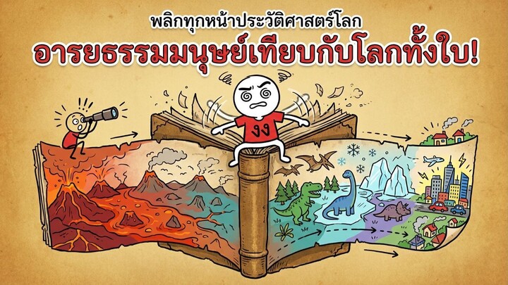 มนุษย์ 6,000 ปี vs โลก 4,500 ล้านปี ต่างกันขนาดไหน - มนุษย์งง