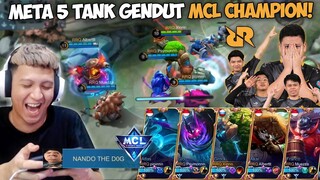 GILA MAIN META HERO GENDUT 5 TANK MCL CHAMPION !! BERSAMA RRQ HOSHI NANDO THE DOG !!