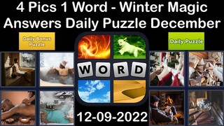 4 Pics 1 Word - Winter Magic - 09 December 2022 - Answer Daily Puzzle + Bonus Puzzle