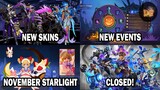 NOVEMBER STARLIGHT SKIN 2020, UPCOMING NEW SKINS, OTHER UPDATES & MUCH MORE in Mobile Legends!