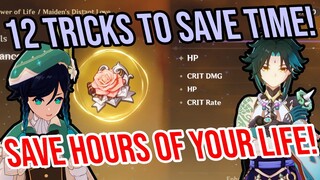 TOP 12 Time Saving Tricks to Save HOURS of Your Life! Genshin Impact