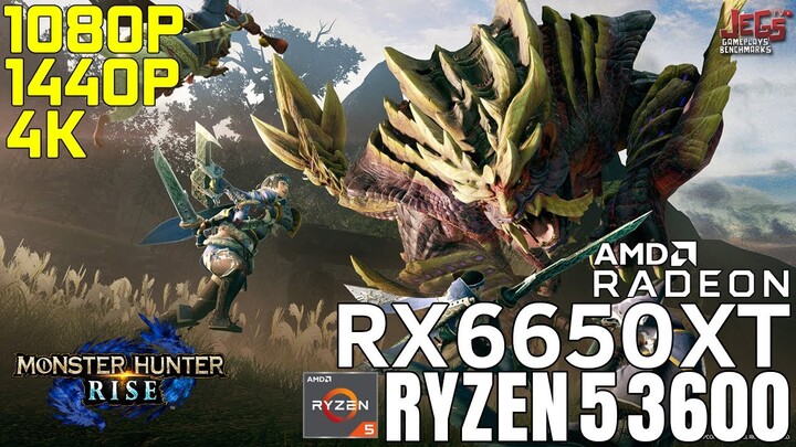 Monster Hunter Rise | Ryzen 5 3600 + RX 6650 XT | 1080p, 1440p, 4K benchmarks!