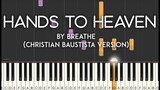 Hands to Heaven by Breathe synthesia piano tutorial | with lyrics / free sheet music