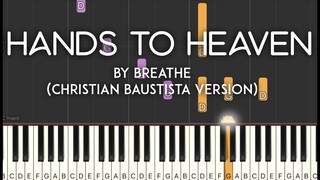 Hands to Heaven by Breathe synthesia piano tutorial | with lyrics / free sheet music