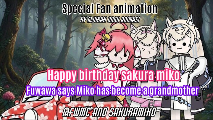 fan animation Happy birthday sakura miko by fwmc