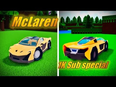 Micro block car - McLaren speedbuild [Roblox Build a Boat for Treasure] Episode #15