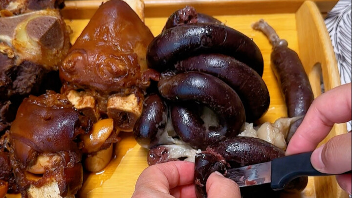 Cara yang benar untuk menikmati sarapan orang Inner Mongolia #Masakan Inner Mongolia#Usus Kambing#Ku