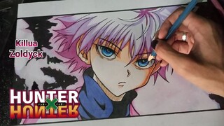 speed drawing killua from hunter x hunter