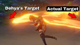 Dehya really punches before thinking.. (Dehya's targeting mechanics)
