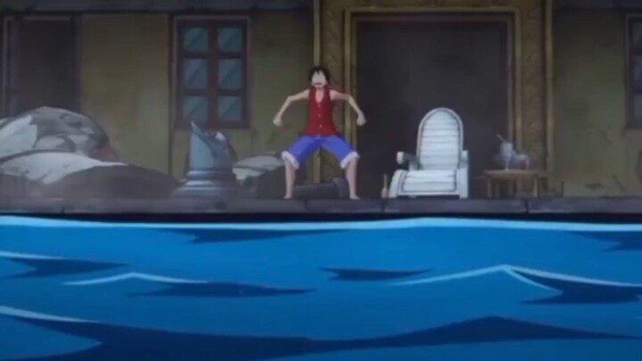 luffy berenang
