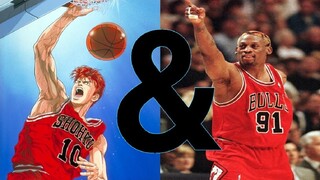 The KING of REBOUND 🛑 - Hanamichi Sakuragi & Dennis Rodman (Slam Dunk Vs NBA)