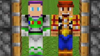 buzz lightyear + sheriff woody in minecraft = ?