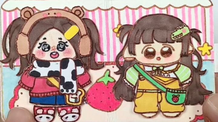 Make your own dress-up book, and help your doll match clothes together! 😊