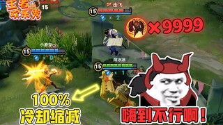 王者欢乐秀：当有百分百冷却缩减会发生什么？我真是嗨到不行啊！
