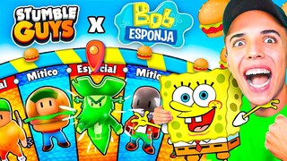 GIRE x100 RULETAS *BOB ESPONJA* de la NUEVA ACTUALIZACIÓN... 😱 STUMBLE GUYS