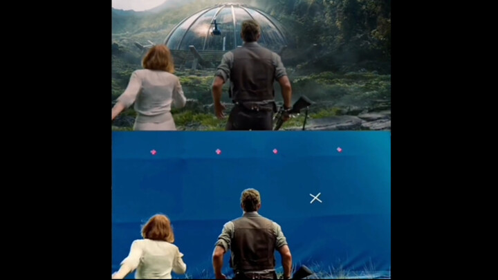 Jurassic World movie special effects comparison