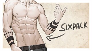 【How to draw abs】Male Manga Body Tutorial