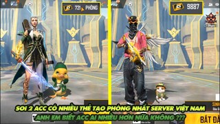 FREE FIRE | SOI 2 ACC PHI PHAI CÓ NHIỀU THẺ TẠO PHÒNG NHẤT SERVER VIỆT NAM !!!