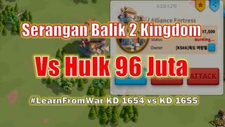 #LearnFromWar | Whale 96 Juta vs 2 KD | Serangan Balik KD 1655 vs 1654 | Rise of Kingdoms Indonesia