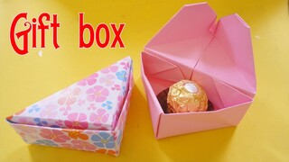 Cách làm hộp quà bằng giấy cực dễ - Cách Gấp Hộp Quà đơn giản Gấp giấy Origami -hộp bằng giấy a4