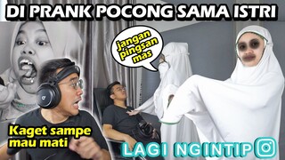 PRANK POCONG KE SUAMI! SAMPE LOMPAT HAMPIR PINGSAN 😭