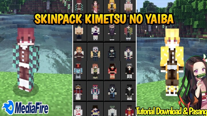 SKINPACK ANIME DEMON SLAYER KIMETSU NO YAIBA DI MINECRAFT PE | CARA DOWNLOAD & PASANG + SHOWCASE❗