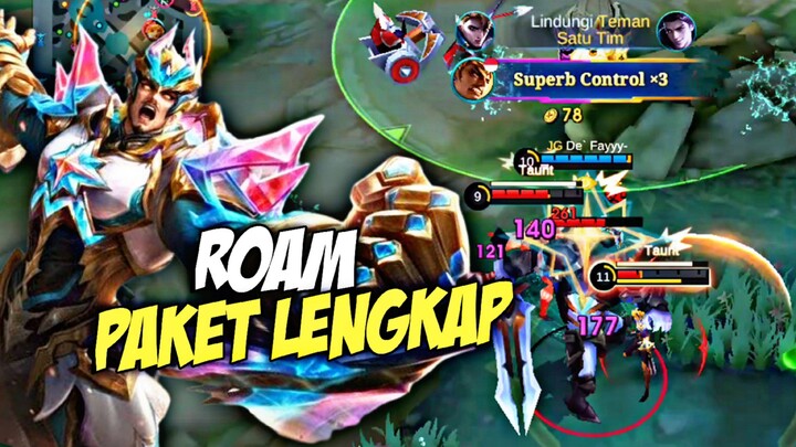 PAKE GATOT LAGI!! ROAM PAKET LENGKAP!! KUAT TEBEL, INISIASI JUGA BISA!! - Mobile Legends