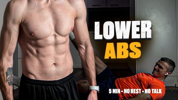 下腹燃烧训练｜5分钟高强度核心锻炼（无休息）