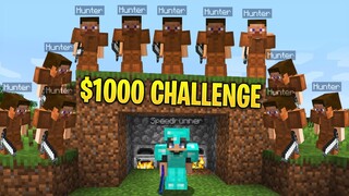 Minecraft Manhunt vs 100 Hunters FOR $1000!