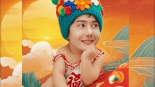 变身年画娃娃～可爱到离谱🤣