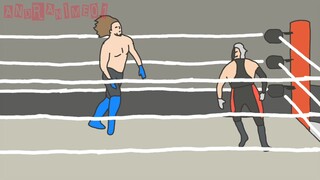 animation wwe AJ Styles vs Rey Mysterio | final