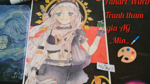 #Min_Art _Fanart WinD, tranh tham gia AG_ vẽ anime cực xinh cùng mình nào~!!