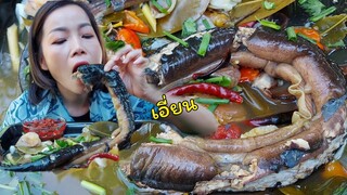 ต้มเปรตเอี่ยน(ปลาไหล) ตัวเท่าแขน เนื้อเน้นๆ คุ้ยแจ่วหอมแดงแซ่บๆ 8/12/64