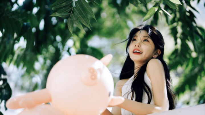 锅盖给我买了超火的猪猪气球