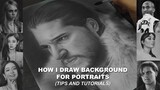 How I Draw Background For Portraits | Tagalog