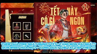 FREE FIRE | QUÀ TẶNG FREE NGÀY MÙNG 1 TẾT ??? - SKIN SÚNG M1887 HỎA NỘ ? VÒNG QUAY CHẾ TÁC TIẾP THEO