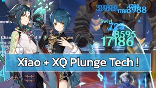 XIAO PLUNGE BLADE TECH Genshin Impact Xiao + Xingqiu plunge tech for more DPS Tutorial!